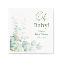 Oh Baby Eucalyptus Greenery Gold Baby Shower 
