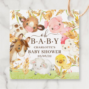 Oh Baby Farm Animals Baby Shower Favour  Favour Ta Tags
