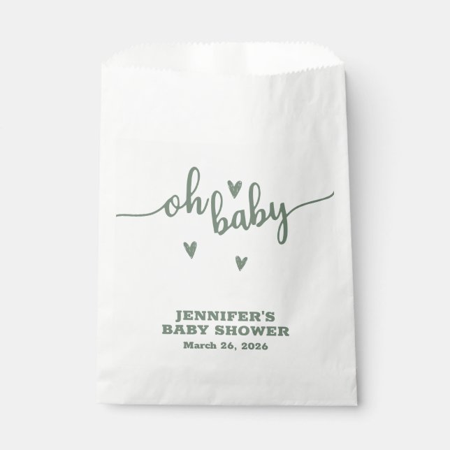 Oh baby  favour bag (Front)