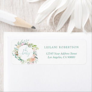 Oh Baby Floral Aquarelle Pastel Wreath Mint