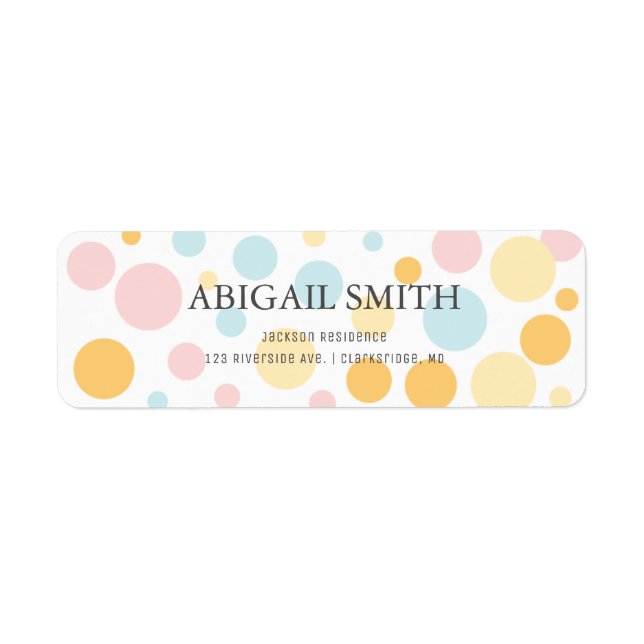 Oh Baby Fun Polka Dots Baby Shower Label (Front)