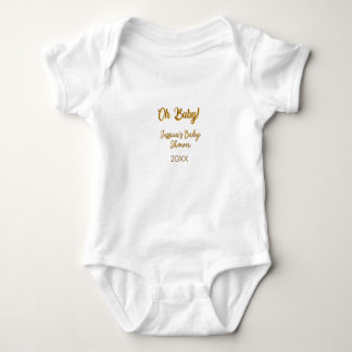 oh baby gender neutral baby shower orange golden n bodysuit