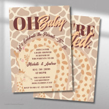 Oh Baby Giraffe Baby Shower Safari Theme