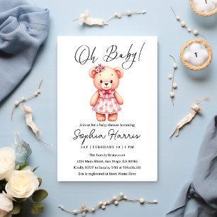 Oh baby girl  Baby Shower Invitation