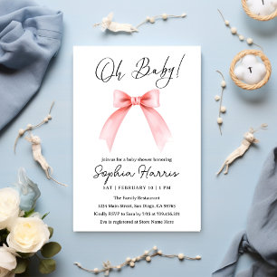 Oh baby girl Baby Shower Invitation