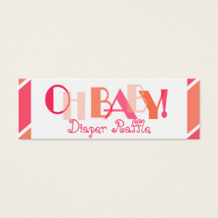 Oh Baby Girl Coral moderne Diaper Raffle
