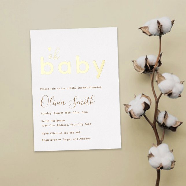 Oh Baby Gold Baby Shower (Creator Uploaded)