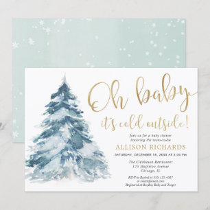Oh Baby it's cold outside winter baby shower Invitation