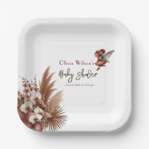 Oh baby it's vintage fairy is in bloom paper plate