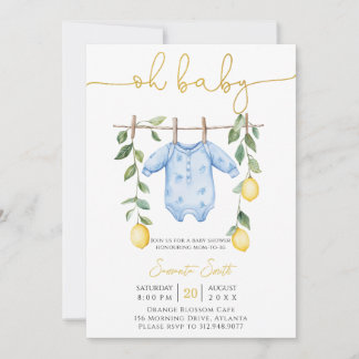 Oh baby lemon Baby Shower Invitation