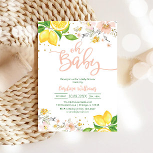Oh Baby Lemon Squeez Baby Shower Invitation