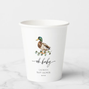 Oh Baby Mallard Duck Baby Shower Paper Cups
