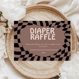 Oh Baby Mocha Modern Diaper Raffle Enclosure Card
