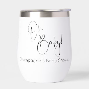 Oh Baby Modern Script Baby Shower