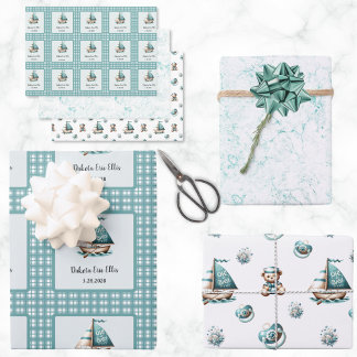 "Oh, Baby" Nautical Wrapping Paper 3 Styles