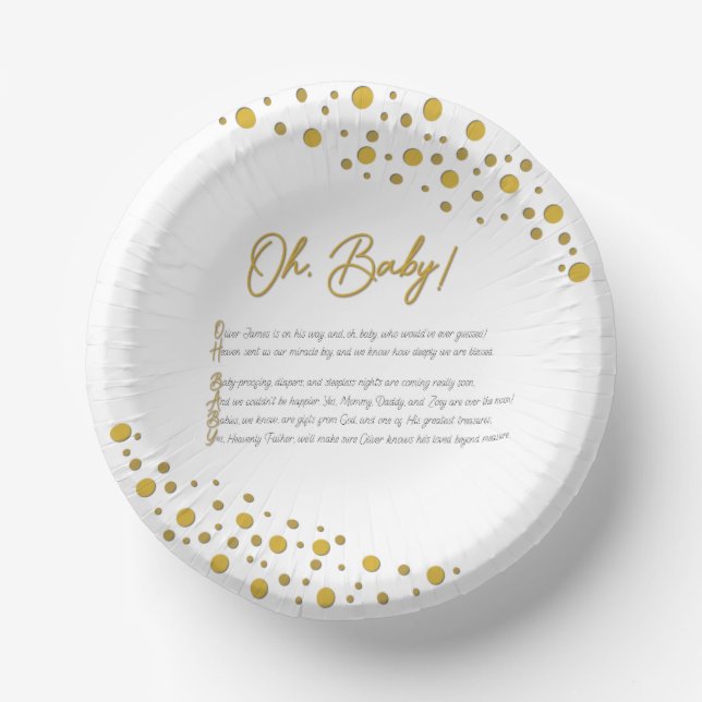Oh Baby Paper Plate (Front)