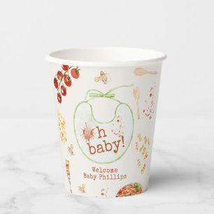 Oh Baby Pasta & Pacifiers Green Baby Shower Paper Cups