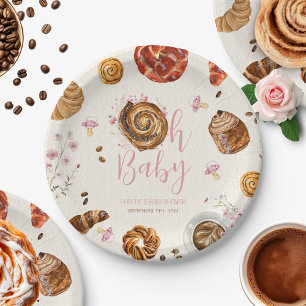 Oh Baby Pastries + Pacifiers Girl Baby Shower Paper Plate