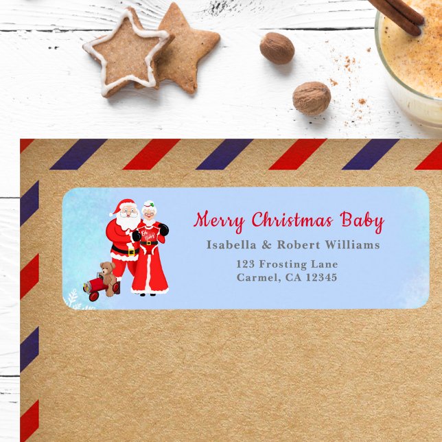 Oh Baby Père Noël & Mme Claus Adresse du Baby show (Santa & Mrs. Claus Address Labels can help you write more impressive letters. )