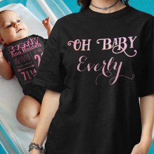 Oh Baby Personalized Pink Girly Girl Bodysuit