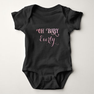 Oh Baby Personalized Pink Girly Girl Bodysuit