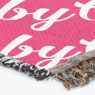 Oh Baby Personalized Pink Girly Girl Throw Blanket