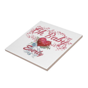 Oh Baby Personalized Pink Girly Girl Tile