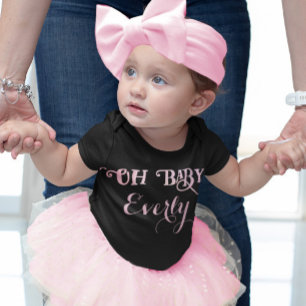 Oh Baby Personalized Pink Girly Girl Toddler T-shirt