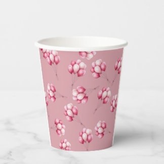 Oh Baby Pink Balloons Paper Cups