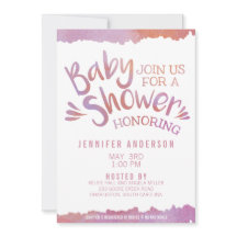 Oh Baby Pink Watercolor Baby Shower