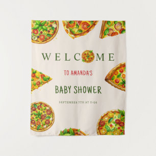 Oh Baby Pizza Tomatoes Olivia Green Baby Shower Tapestry
