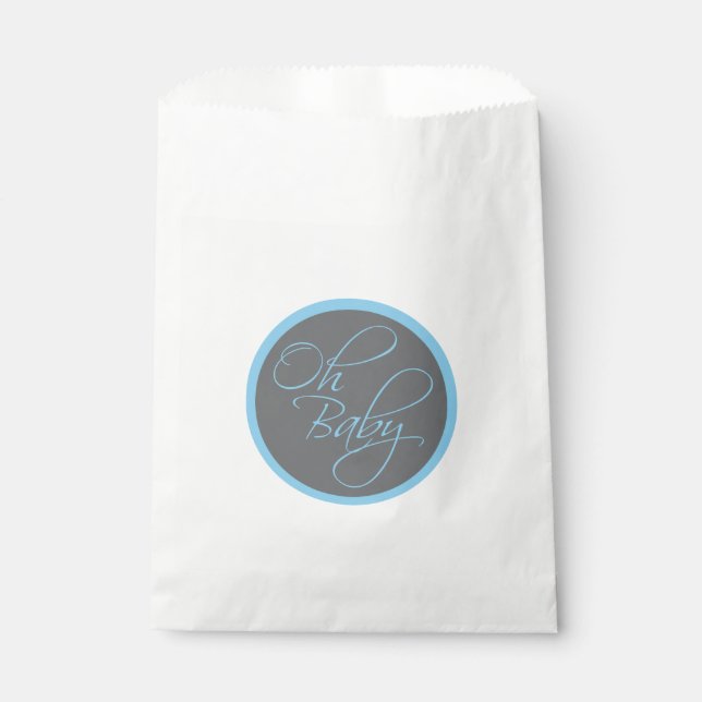 Oh Baby Posh Baby Shower for Boy Favour Bag (Front)