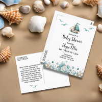 "Oh, Baby" Rustic Nautical Blue Baby Shower 