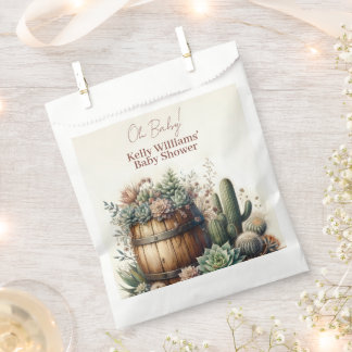 Oh Baby! Rustic Succulents & Cacti Baby Shower Favour Bag