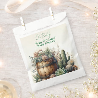 Oh Baby! Rustic Succulents & Cacti Baby Shower Favour Bag