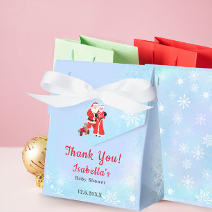 Oh Baby Santa & Mrs. Claus Baby Shower Favor Box