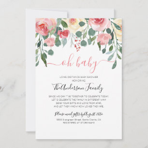 Oh Baby Shower By Mail Long Distance Invitation