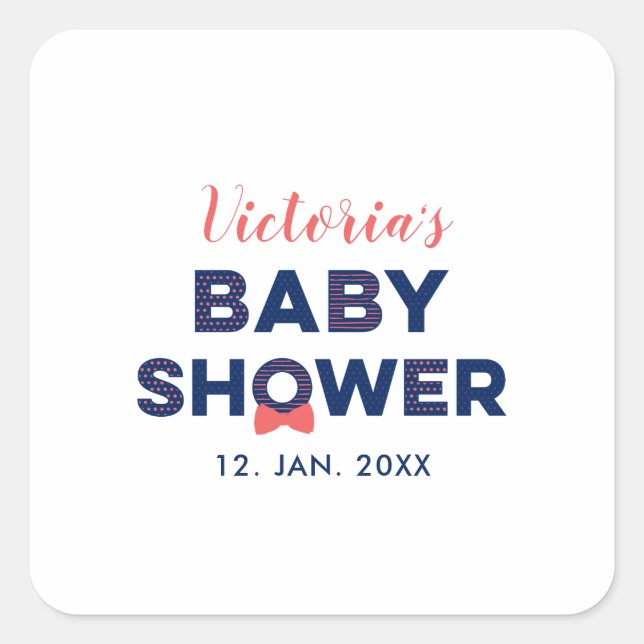 Oh Baby shower garçon | Sticker Merci Favoris (Devant)