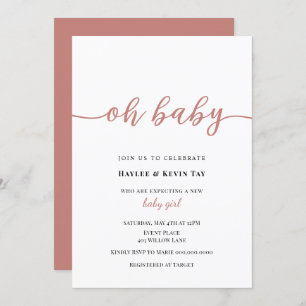 Oh Baby shower invitation