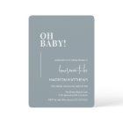 Oh Baby shower Invitation Arch Design bleu