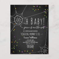 Oh Baby Spiderweb Halloween Virtual Baby Shower