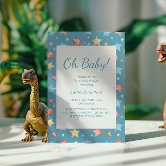 Oh Baby! Starry Sky Baby Shower - Boy Baby Shower Invitation