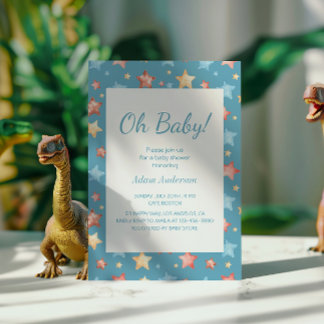 Oh Baby! Starry Sky Baby Shower - Boy Baby Shower Invitation