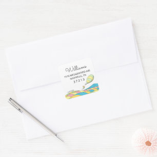 Oh, Baby, the Places You'll Go! Address Square Sti Sticker