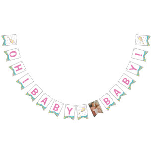 Oh, Baby, the Places You'll Go Boy Girl Shower Bunting Flags