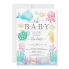 Oh Baby Under the Sea Baby shower Invitation
