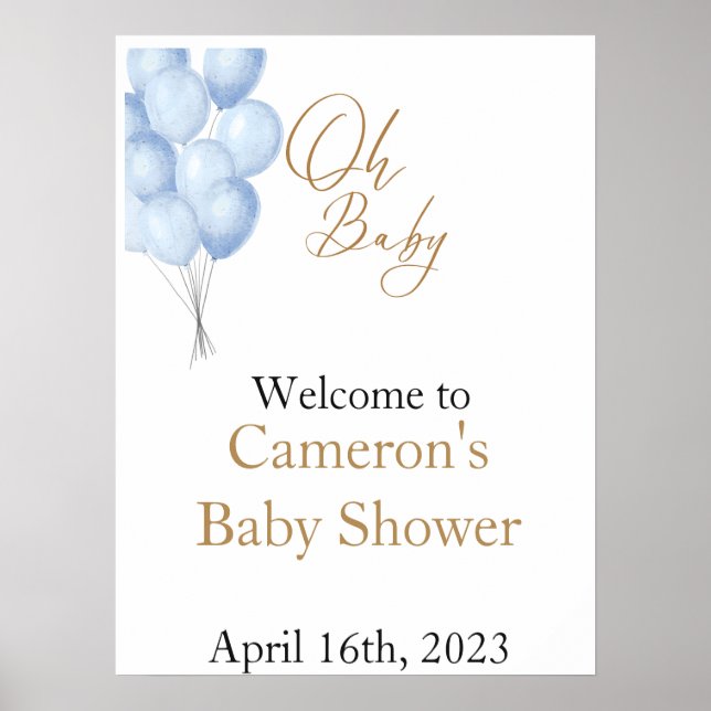 Oh Baby Welcome sign (Front)