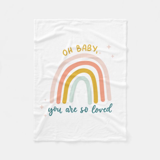 Oh Baby You Are So Loved Fleece Blanket (Front)