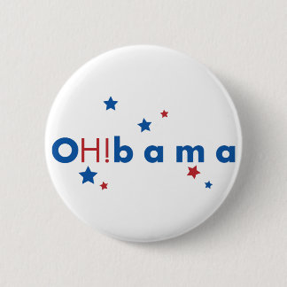 OH!bama - Blue & Red Stars 2 Inch Round Button