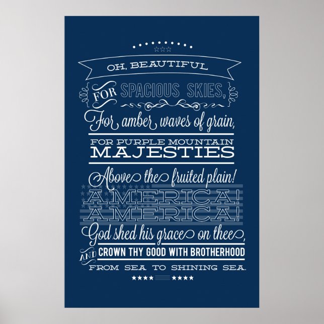 oh beautiful, for spacious skies poster (Front)